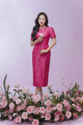 ĐẦM THIẾT KẾ VAI BỒNG D09432 Thương